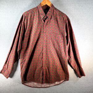 Vintage Gap Shirt Men's Medium Multicolor All Over Print‎  Button-Down Classic